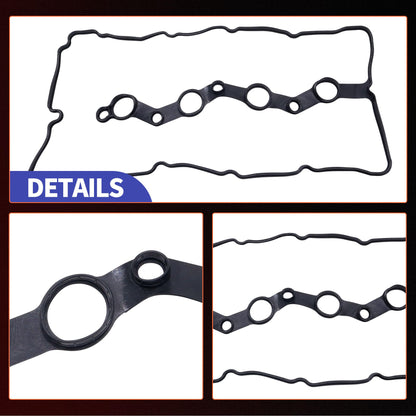 HiSport Engine Valve Cover Gasket - Compatible with Mitsubishi Lancer 2008-2017 Outlander 2008-2013 Outlander Sport 2011-2021 2.0L 2.4L 3.0L - Replace VS50765R