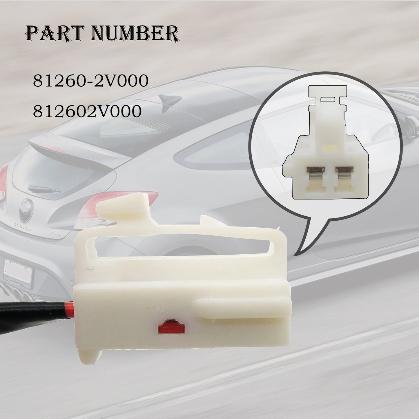 HiSport Hatch Button Trunk Latch 81260-2V000 - Compatible with Hyundai Veloster 1.6L 2012 2013 2014 2015 2016 2017 Rear Trunk Hatch Release Switch Button Without Camera