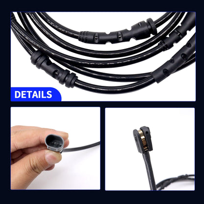 HiSport Front and Rear Disc Brake Pad Wear Sensor Kit - Compatible with BMW F25 X3 2011-2017 F26 X4 2015-2018 Replace 34356790303 34356790304-2Pcs