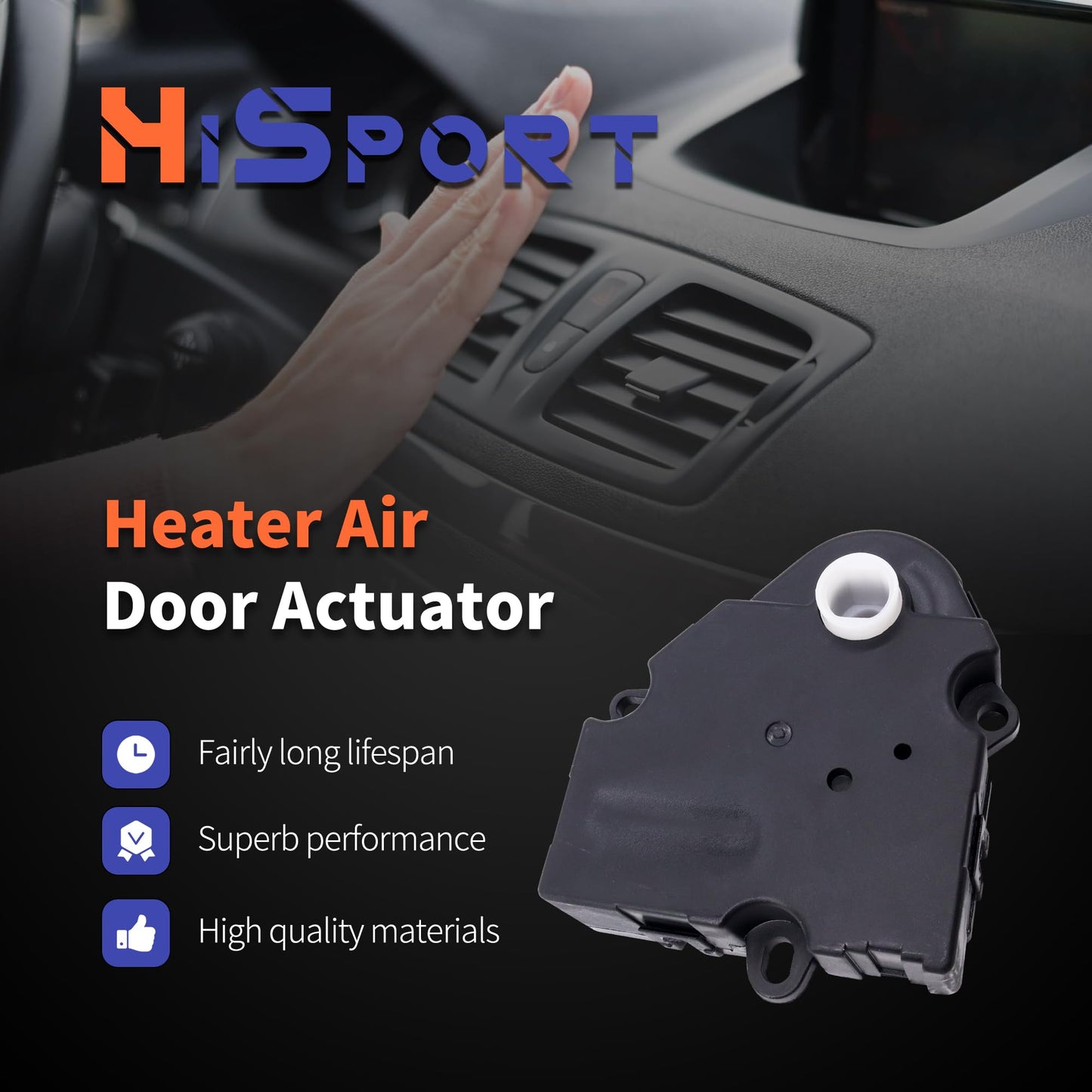 HiSport 604-107 HVAC Blend Door Actuator - Compatible with Chevy Impala Malibu Monte Carlo Corvette C2500 C3500 K3500 Tahoe Venture C1500 C1500 Suburban C2500 Suburban K1500 K2500 K2500 1995-2005