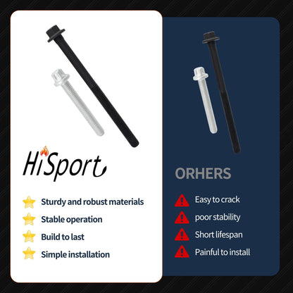 HiSport ES72196 Engine Cylinder Head Bolt Set Compatible with Buick Lacrosse Verano, Chevrolet Captiva Sport Cavalier, GMC Terrain, Oldsmobile Alero, Pontiac G5, Saturn Aura Ion L Sedan L300 LS Sedan