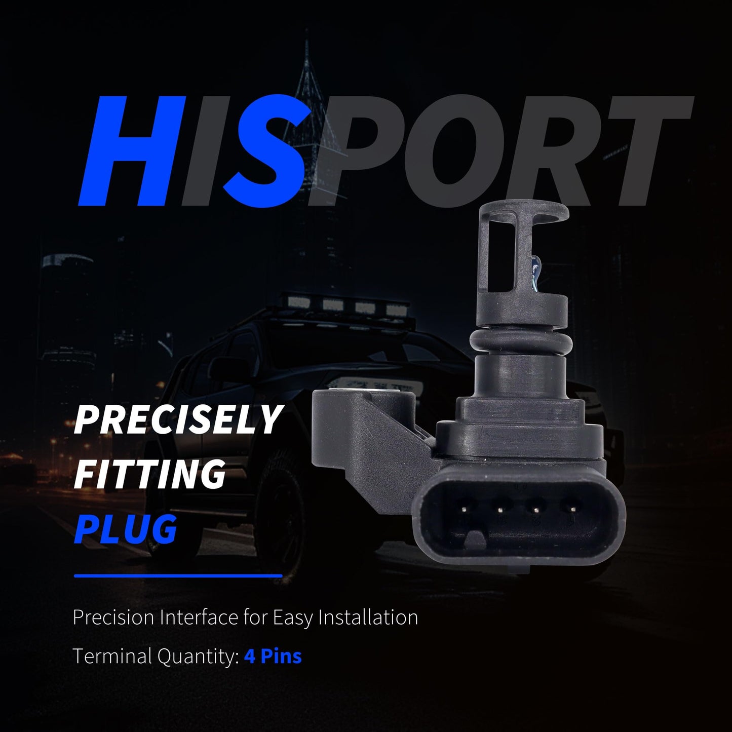 HiSport 12681993 Intake Air Pressure and Temperature Sensor - Compatible with Chevrolet Cruze Equinox GMC Sierra 2500 Sierra 3500 Buick Cascada Encore Replaces 12670600 12707766