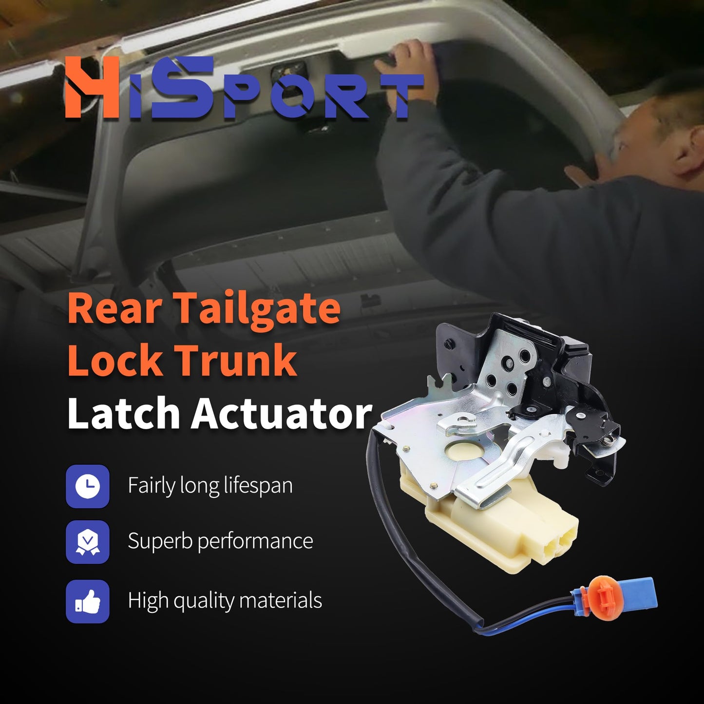HiSport Rear Trunk Latch Tailgate Door Lock Actuator 74801-SAA-E21 Compatible with Honda Fit 2007-2008 1.5L Hatchback