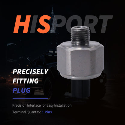 HiSport Ignition Knock Sensor with Connector Pigtail Harness 30530-PPL-A01 Compatible with Honda Accord, Civic, CR-V, Element & Acura RDX, RSX, TSX - Replace 30530-PNA-003, KS197, SU6143