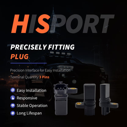 HiSport Camshaft Crankshaft Position Sensor 907-716 917-707 917-704 - Compatible with INFINITI FX35 M35 G35 I35 | Nissan Maxima Murano 350Z Altima Quest 2002-2008