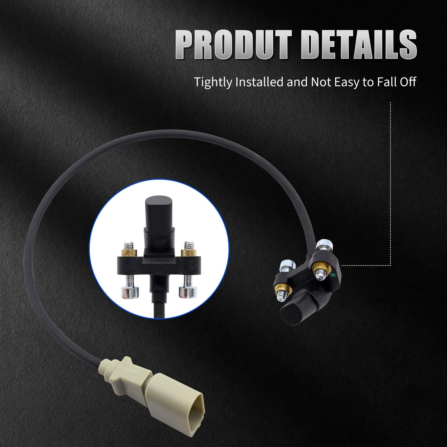 HiSport 07K906433B Crankshaft Position Sensor - Compatible with Volkswagen Beetle 2006-2010 2012-2014 Golf 2010-2014 Jetta 2005-2014 Passat 2012-2014 Rabbit 2006-2009 L5 2.5L