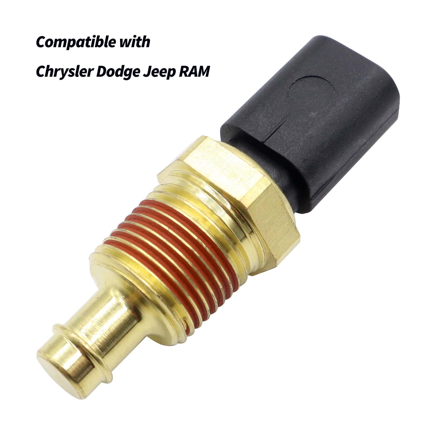 HiSport Engine Coolant Temperature Sensor 5149077AB Compatible with Chrysler Dodge Jeep RAM Replacement for 14562136 5149077AA 5149077AB 5149096AA 5149096AB