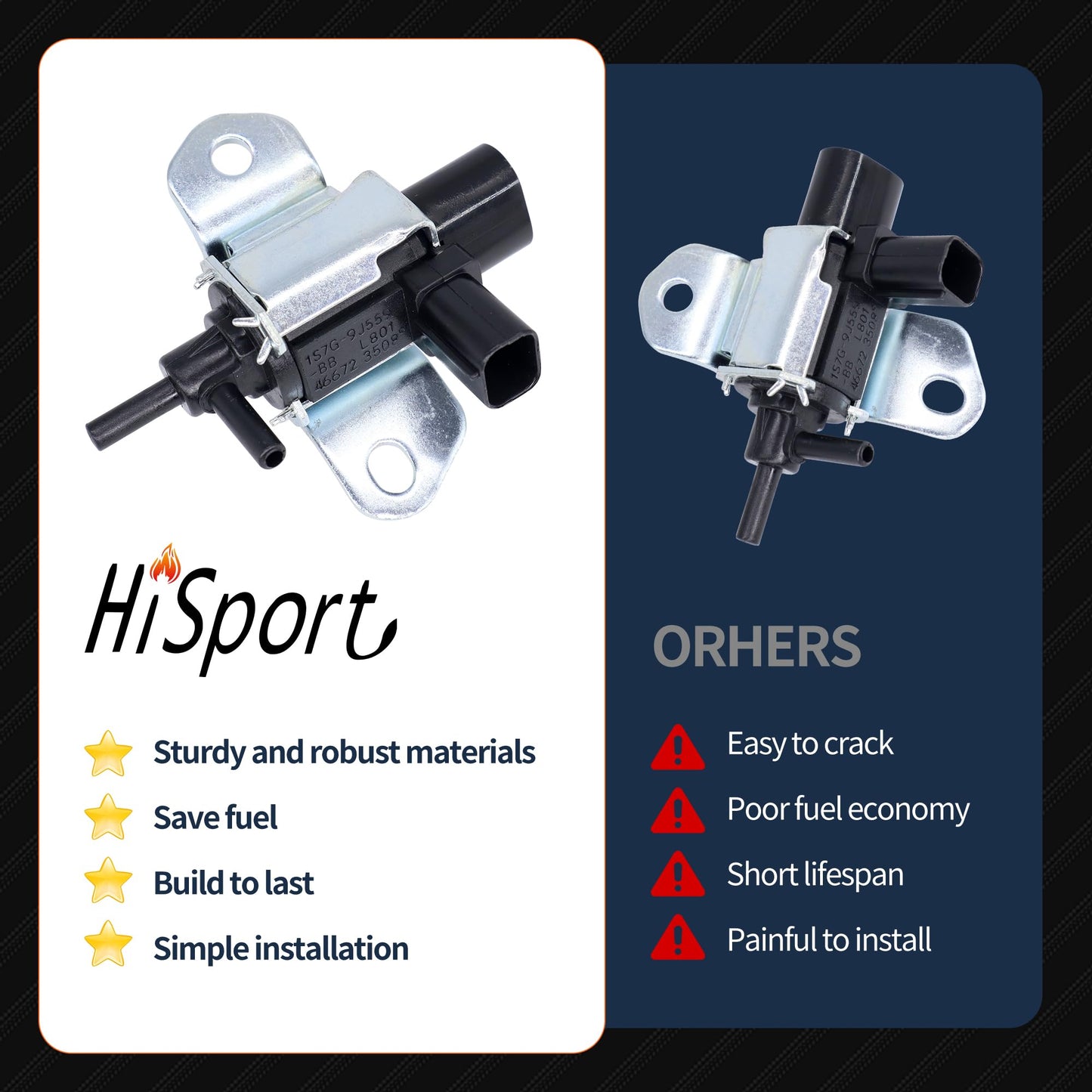 Hisport Intake Manifold Runner Control Valve 911-907 - Compatible with Ford Escape Focus Fusion Mazda 3 5 6 MX-5 Miata Mercury Mariner Milan 2003-2015 - Replaces L301-18-741 L80118741 1S7G-9J559-BB