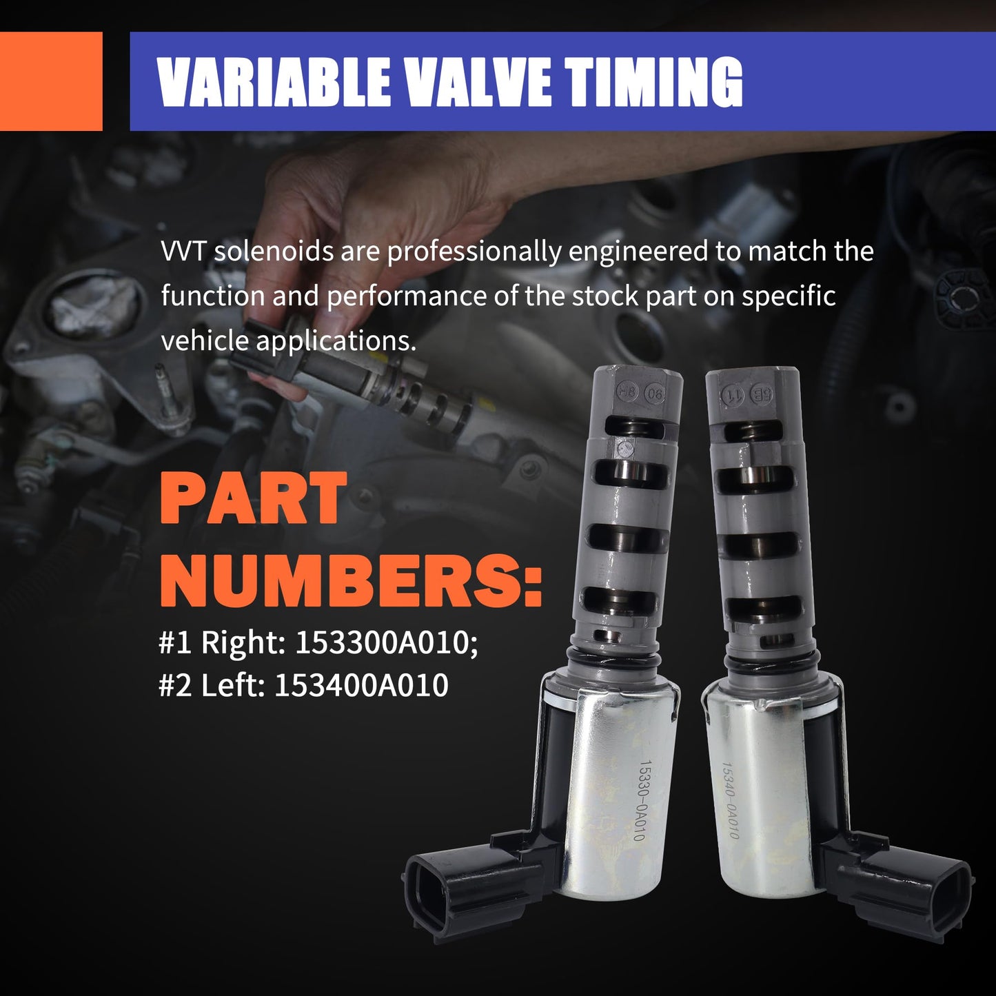 HiSport Variable Valve Timing Solenoid - VVT Actuator Oil Control Valve OCV Compatible with Lexus ES300 ES330 RX300 RX330 RX400H Toyota Avalon Camry Highlander Sienna Solara Left & Right