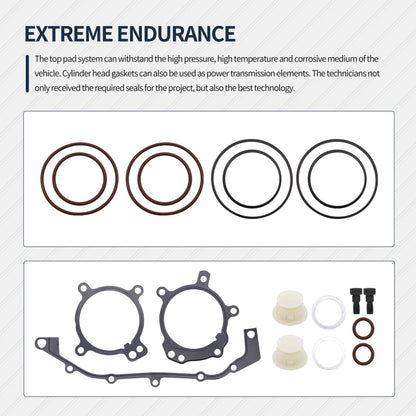 HiSport Dual Vanos O-Ring Seal Repair Kit - Compatible with BMW E36 E39 E46 E53 E60 E83 E85 M52tu M54 1998-2006 - Replacement Timing Solenoid Gasket Kit 11361433513 11361748745