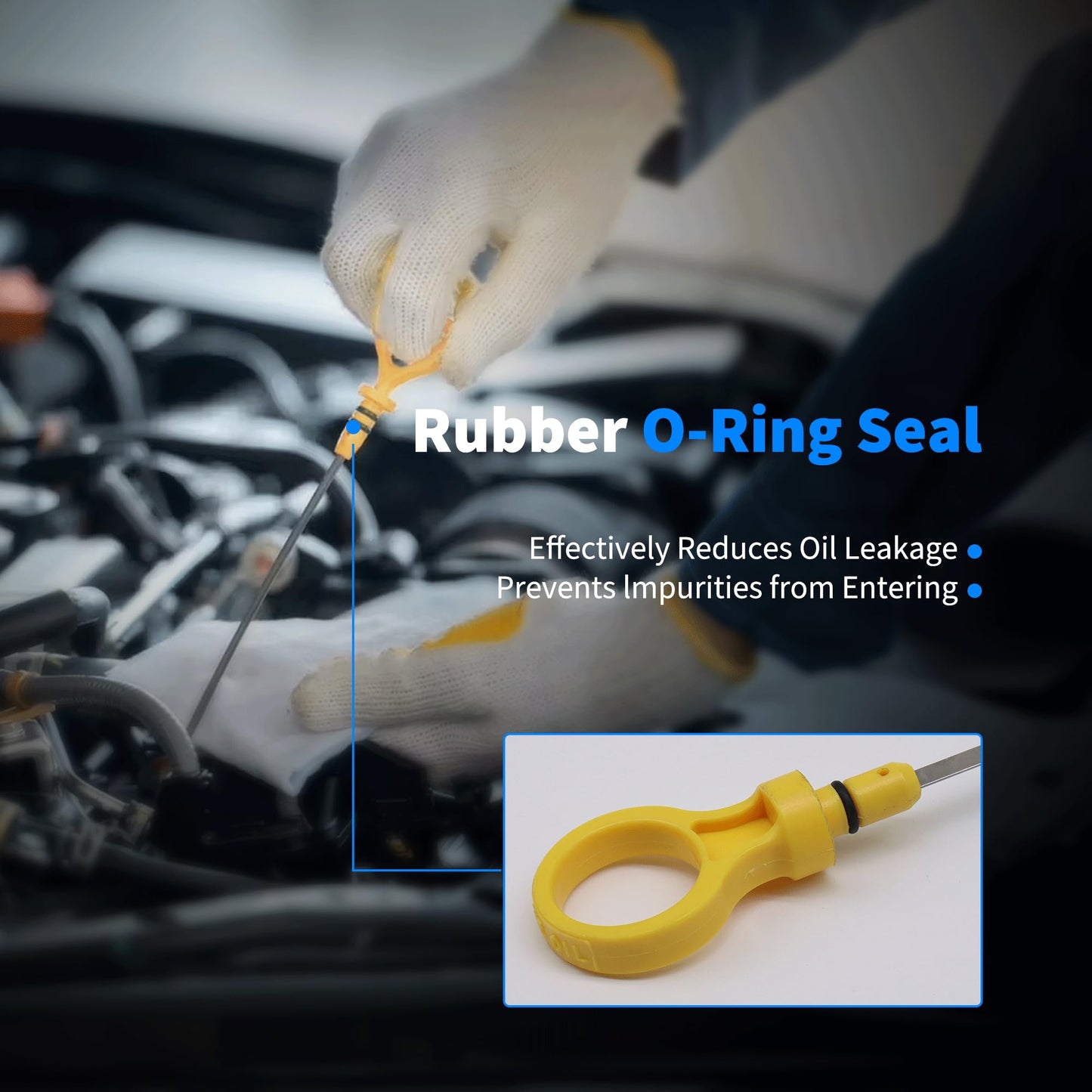 HiSport Engine Oil Dipstick 917008 - Compatible with Nissan Sentra Replacement 11140 Dip Stick for Checking Oil