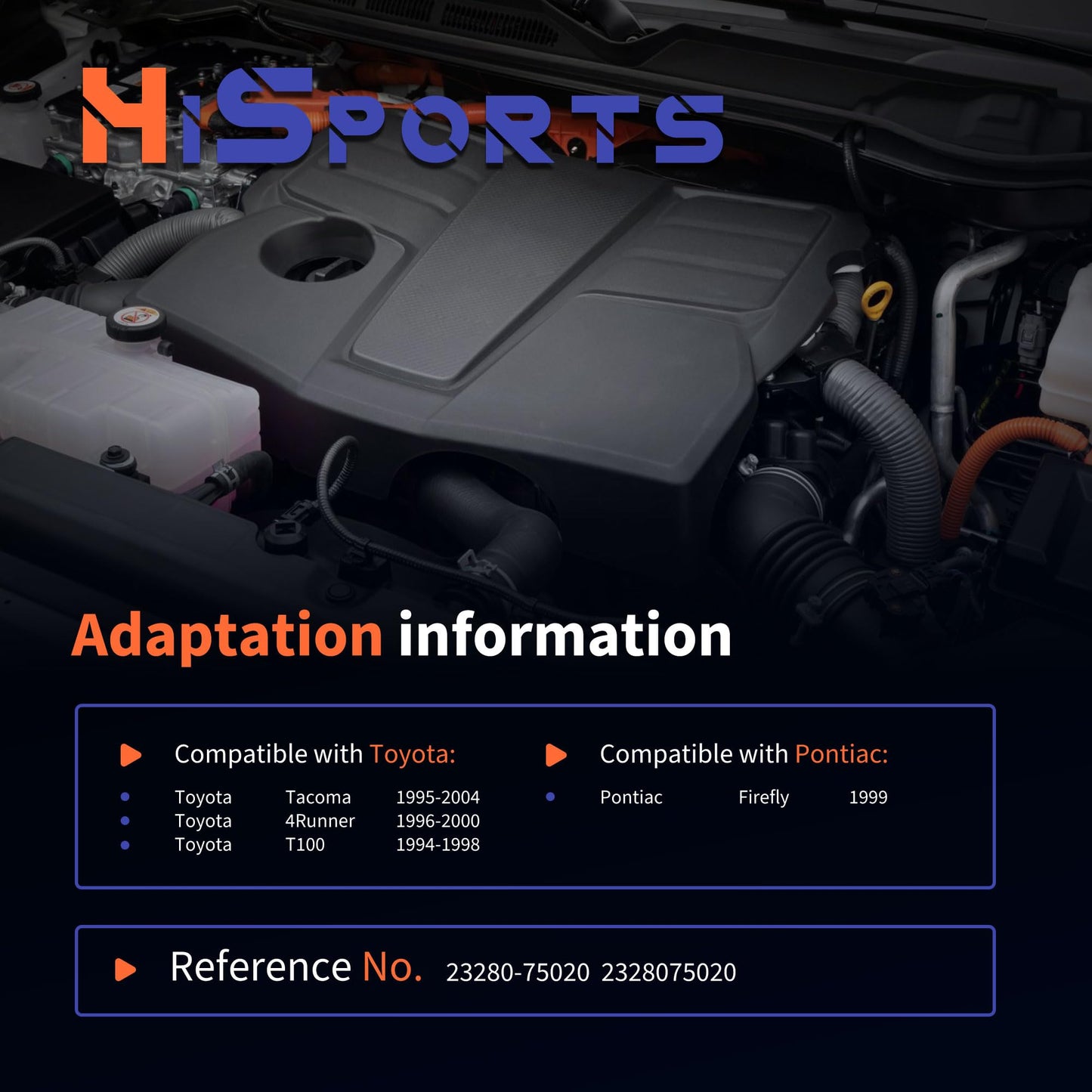 HiSport Fuel Injection Pressure Regulators - Compatible with Pontiac Firefly 1999 Toyota Tacoma 1995-2004 4Runner 1996-2000 T100 1994-1998 Suzuki Swift 1998-2001 - Replace 23280-75020