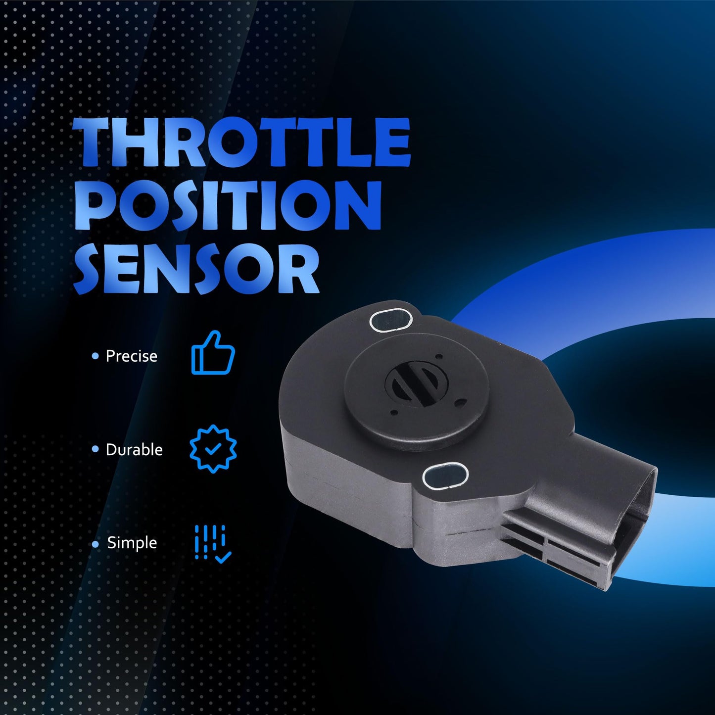 HiSport Throttle Position Sensor 53031576 53031576AD 3970085 Compatible with Dodge Ram 2500 3500 1998.5-2004 5.9L Cummins Diesel