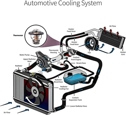 HiSport 9091603075 Engine Coolant Thermostat Housing Assembly Compatible with Lexus ES300 1992-2003, Replacement for Toyota Camry 1988-2017, Celica 1990-2005, T100 1995-1998, 90916-03075