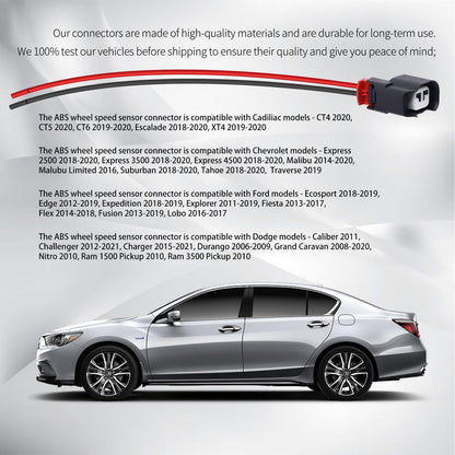HiSport ABS Wheel Speed Sensor Connector - Compatible with Cadiliac Chevrolet Ford Dodge Replaces 645-134 S-1895 3U2Z14S411BXAB