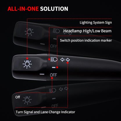 HiSport 94857235 Turn Signal Switch/Headlight Dimmer Compatible withChevrolet Chevy Prizm 1998 1999 2000 2001 2002; Toyota Corolla 1998 1999 2000 2001 2002, RAV4 1998 1999 2000, Tacoma 2001 2002-2004
