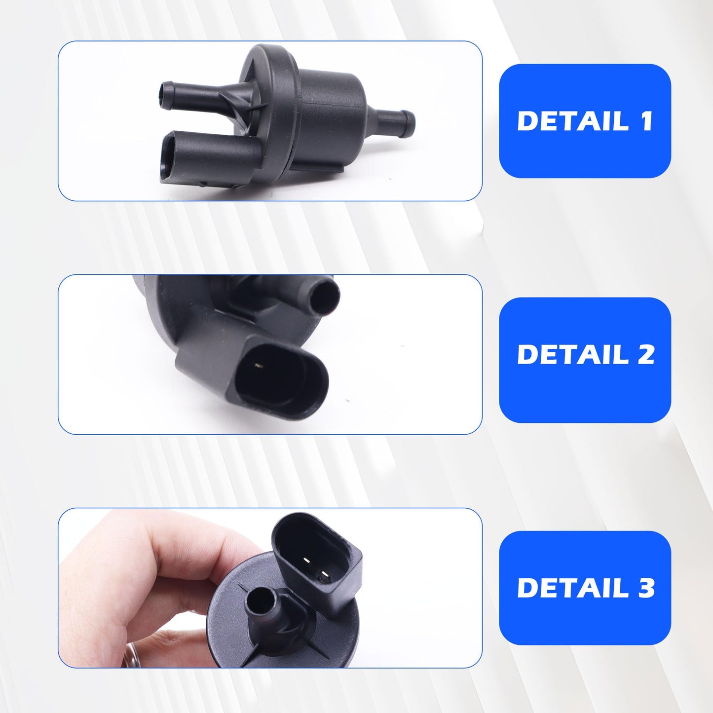 Hisport Vapor Canister Purge Valve Solenoid - Compatible with Hyundai Elantra Sonata Kia Optima Rio Replaces 28910-22040