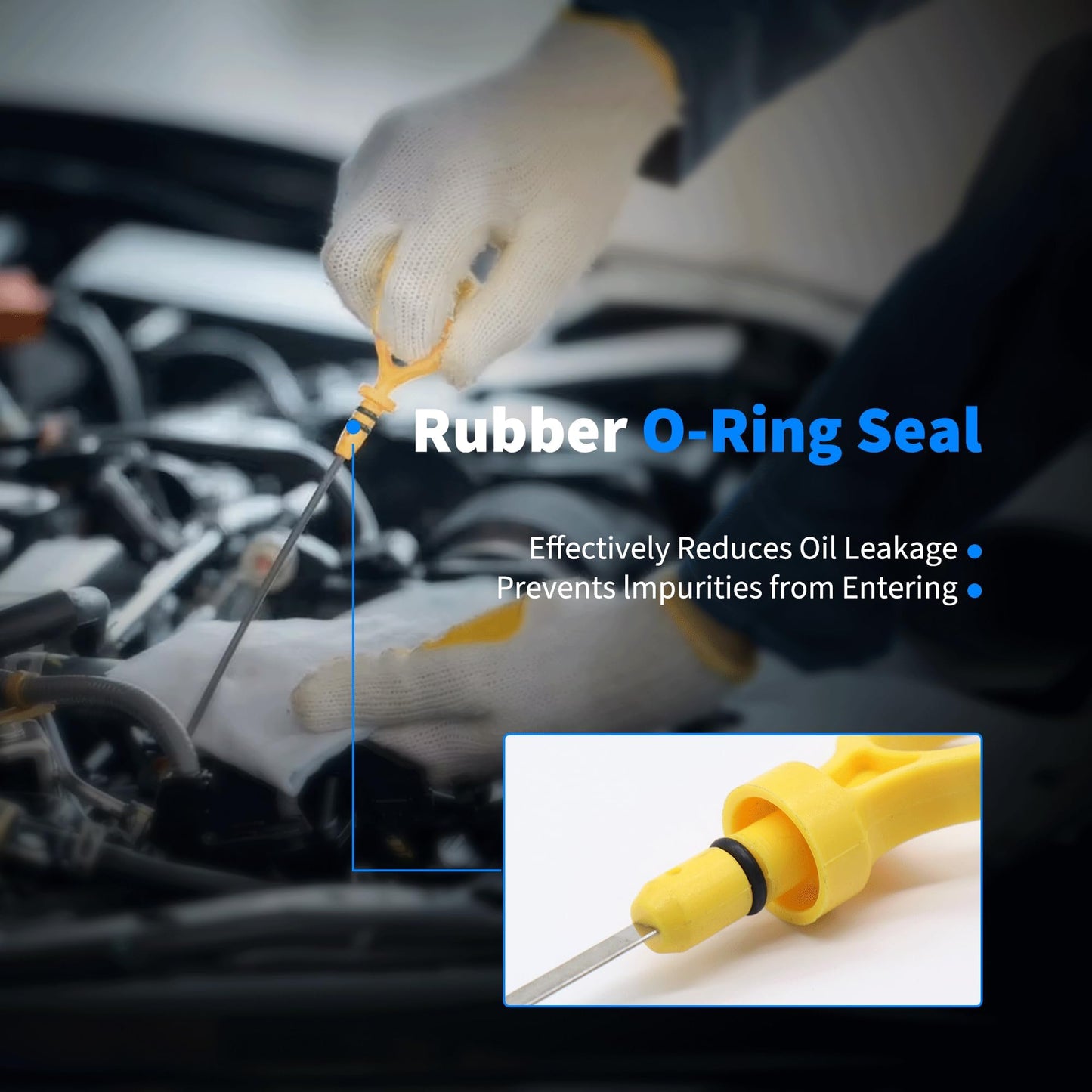 HiSport 24-038-10-S Engine Oil Dipstick Compatible with Kohler CH18-62587,CH18-62592,CH18-62593;CH18GS-62602,CH18GS-62608,CH18GS-62628,CH18GS-62629;CH20-64567,CH20-64594,CH20-6459;CH640,CH730,CH740