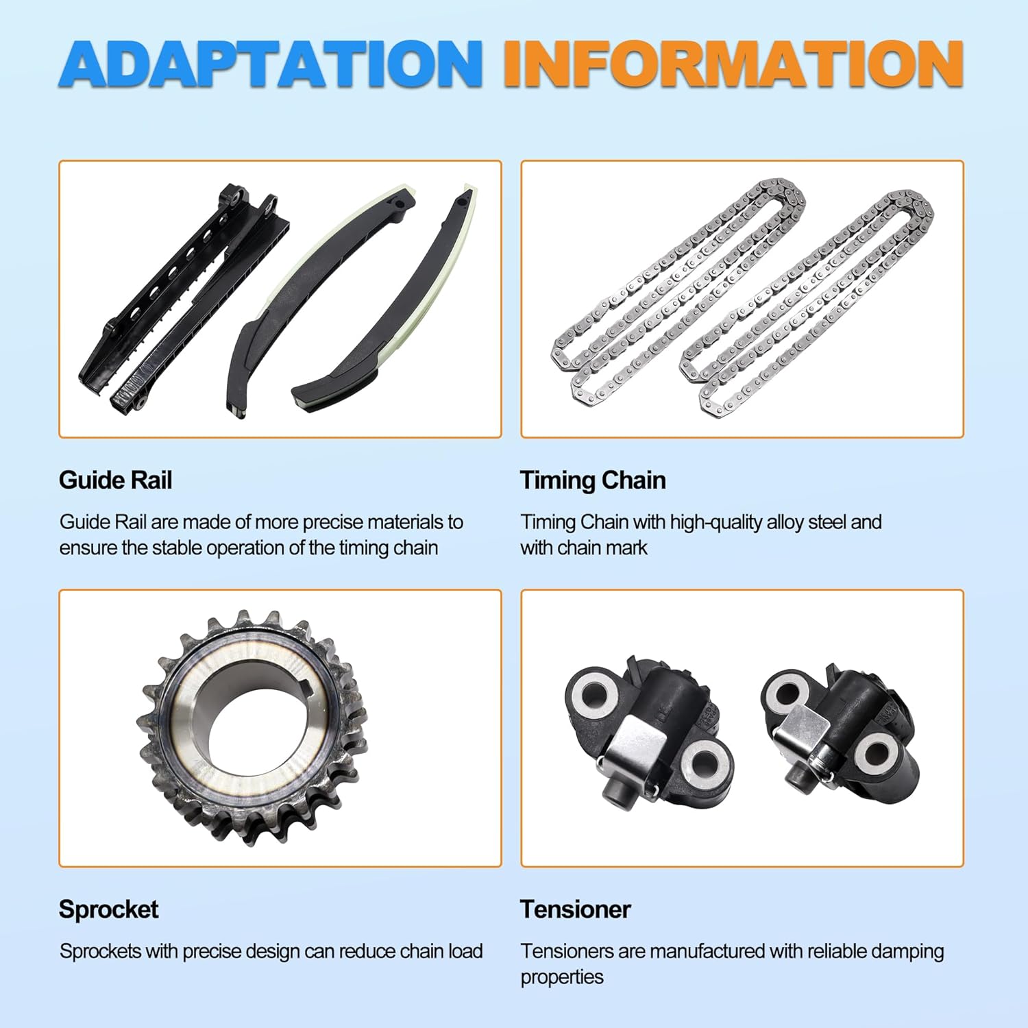 HiSport Engine Timing Chain Kit - Compatible with Ford Expedition F-150 F-250 Super Duty F-350 Super Duty Lincoln Navigator Mark LT 5.4L - Replacement 9-0391SB