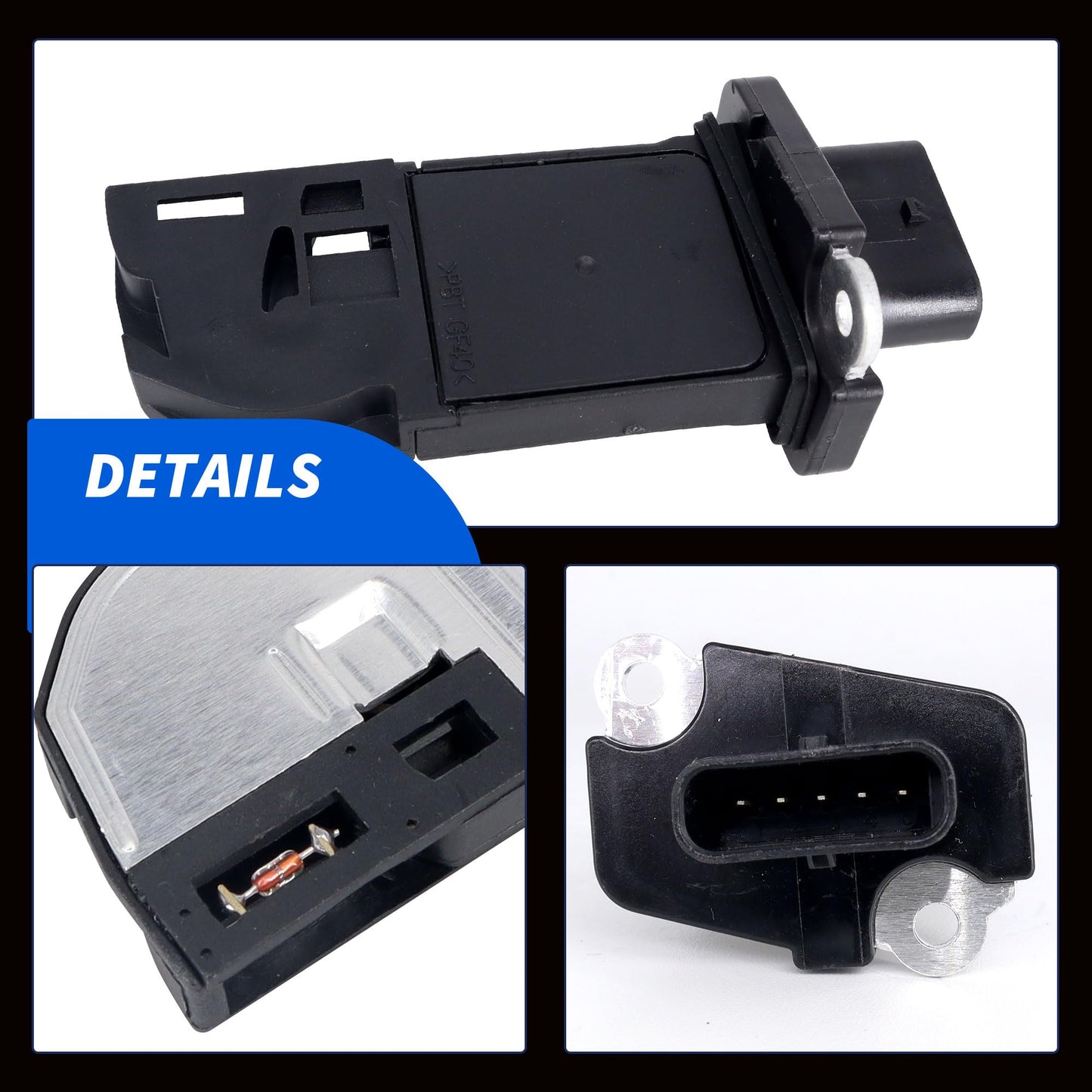 HiSport Mass Air Flow Sensor MAF 5-Pins 06J906461D Compatible with Audi A4 2009-2016, A5 2010-2014, A6 2012-2015, Q5 2011-2017, A3, Q3, allroad, Quattro Models