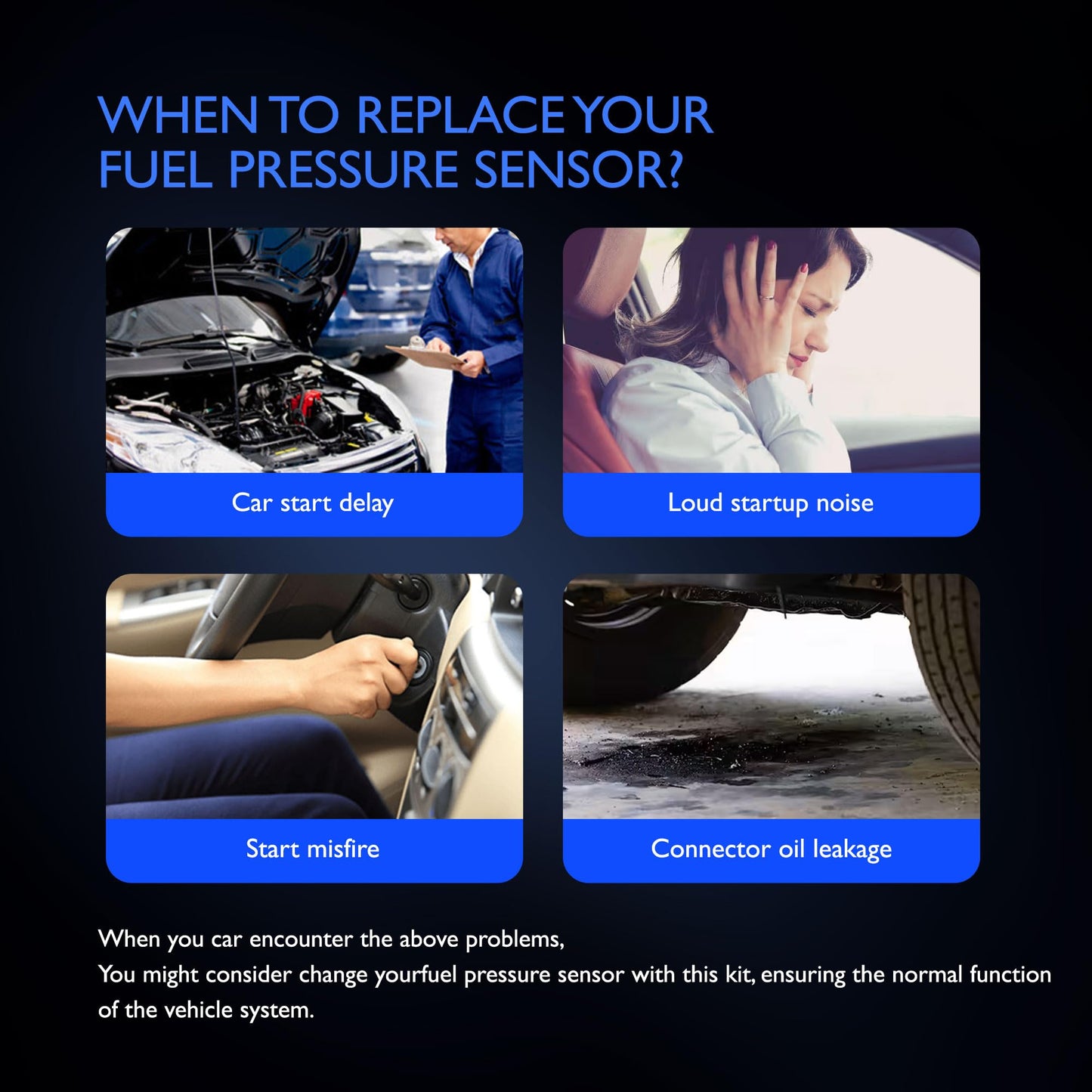 HiSport Fuel Rail Pressure Sensor - Compatible with RAM 2500 3500 2013-2015 6.7L - Replace 68210175AA