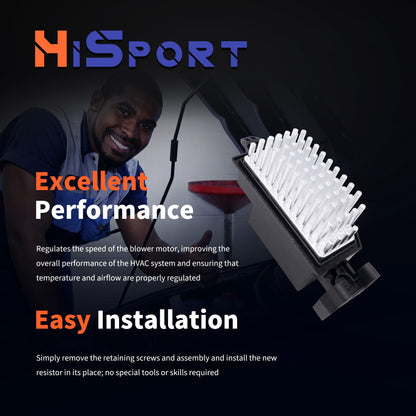 HiSport 68163794AA HVAC Blower Motor Resistor - Compatible with Dodge Dart 2013 1.4L 2.0L 2.4L - Replace JA1911