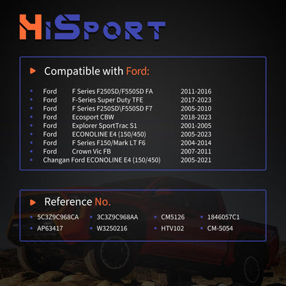 HiSport 6.0 IPR Valve Injector Pressure Regulator & ICP Control Sensor with Pigtail Compatible with Ford 6.0L V8 Excursion F250 F350 F450 F550 Super Duty, E350 E450, 5C3Z-9C968-CA