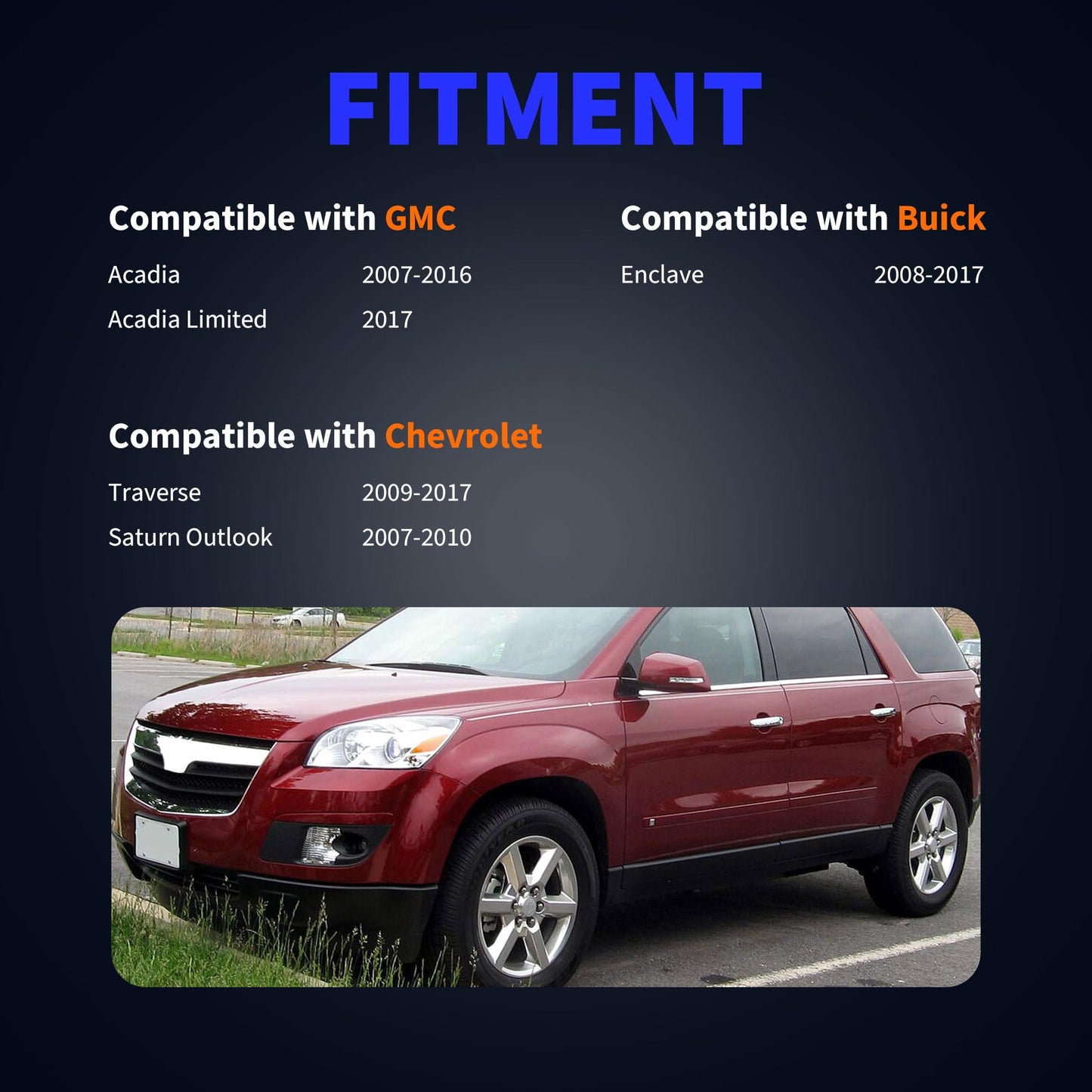 HiSport Front ABS Wheel Sensor ALS2039 Front Left Or Right Compatible with GMC Acadia 2007-2016,Saturn Outlook 2007-2010,Replacement for Buick Enclave 2008-2017,Chevrolet Traverse 2008-2017