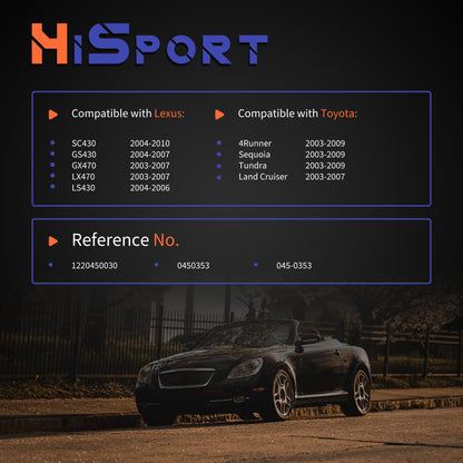 HiSport PCV Valve - Compatible with Lexus SC430 GS430 GX470 LX470 LS430 Compatible with Toyota 4Runner Sequoia Tundra Land Cruiser 2003-2010 - Replace 045-0353