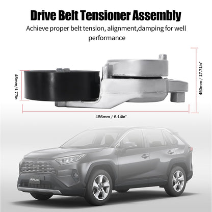 HiSport 39106 Drive Belt Tensioner Assembly - Compatible with Toyota Camry 2012-2017,Highlander 2009-2019,RAV4 2009-2018,Sienna 2011-2013