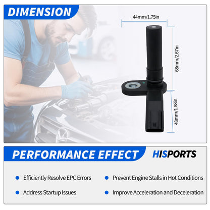 HiSport 917-781 Engine Crankshaft Position Sensor Compatible with Ford Club Wagon Cougar Crown Victoria E-150 E-250 Lobo F-150 F-250, Lincoln Aviator Blackwood Mark LT, Mercury Cougar Grand Marquis