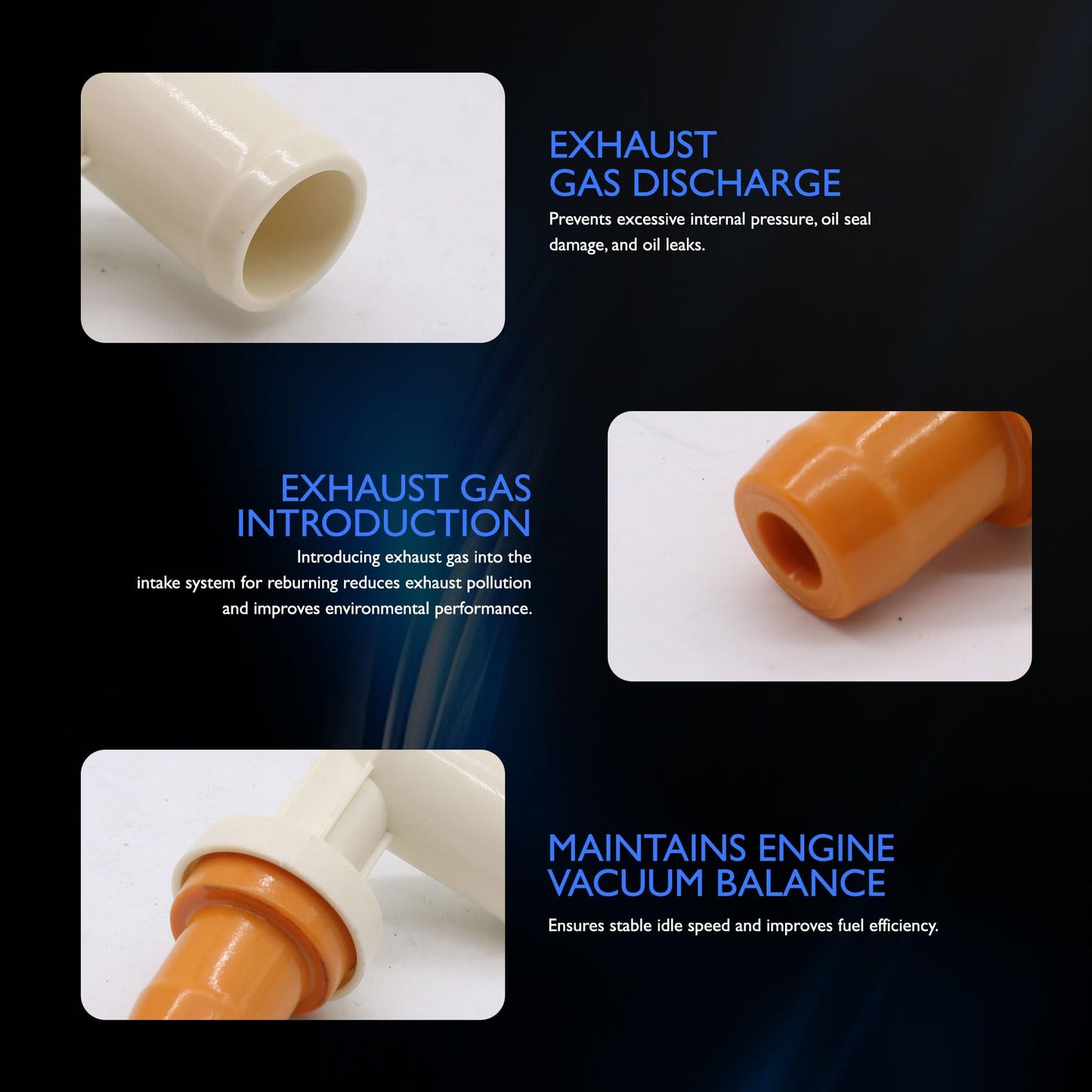 HiSport PCV Valve - Compatible with Mazda 2006-2015 MX-5 Miata 2004-2013 3 2006-2010 5 2003-2008 6 - Replace 045-0371 L32513890A LF1313890