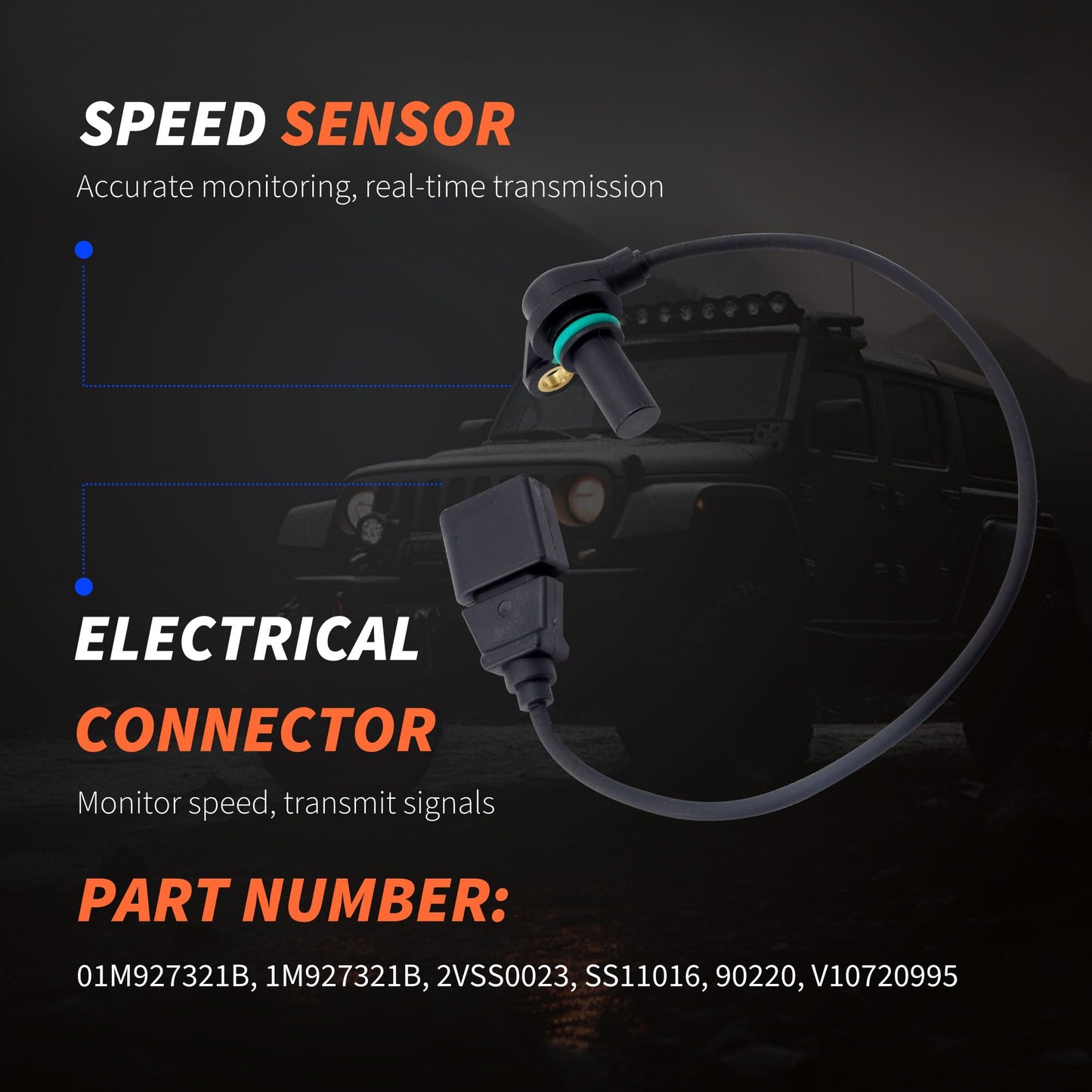 HiSport Automatic Transmission Speed Sensor Compatible with Volkswagen Jetta 1999-2005 Beetle 1999-2004 Golf 1999-2007 Jetta City 2007 Replaces 01M927321B 1M927321B 2VSS0023 SS11016 V10720995