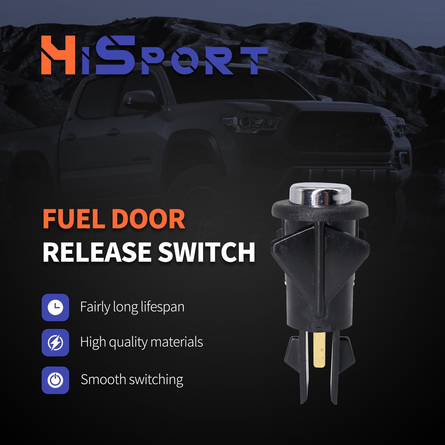 HiSport F3LY19E616A Fuel Door Release Switch - Compatible with Ford Crown Victoria Lincoln Continental LS Mark VIII Town Car Mercury Grand Marquis Marauder 1992-2006