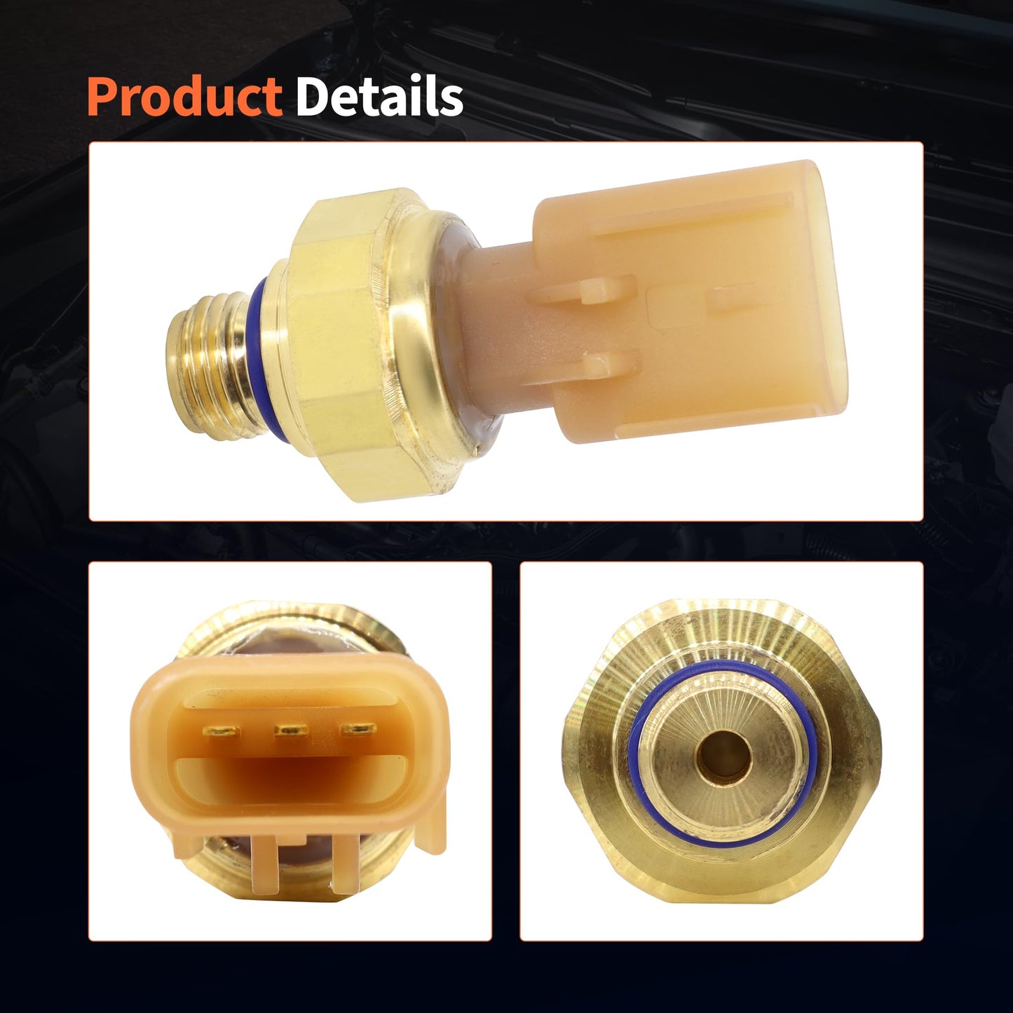 HiSport Exhaust Gas Pressure Sensor Replacement for Cummins ISX ISM ISC ISB ISL Diesel,Replacement for Dodge Ram 2500 3500 6.7L Replace 4928594 4921746 4087989