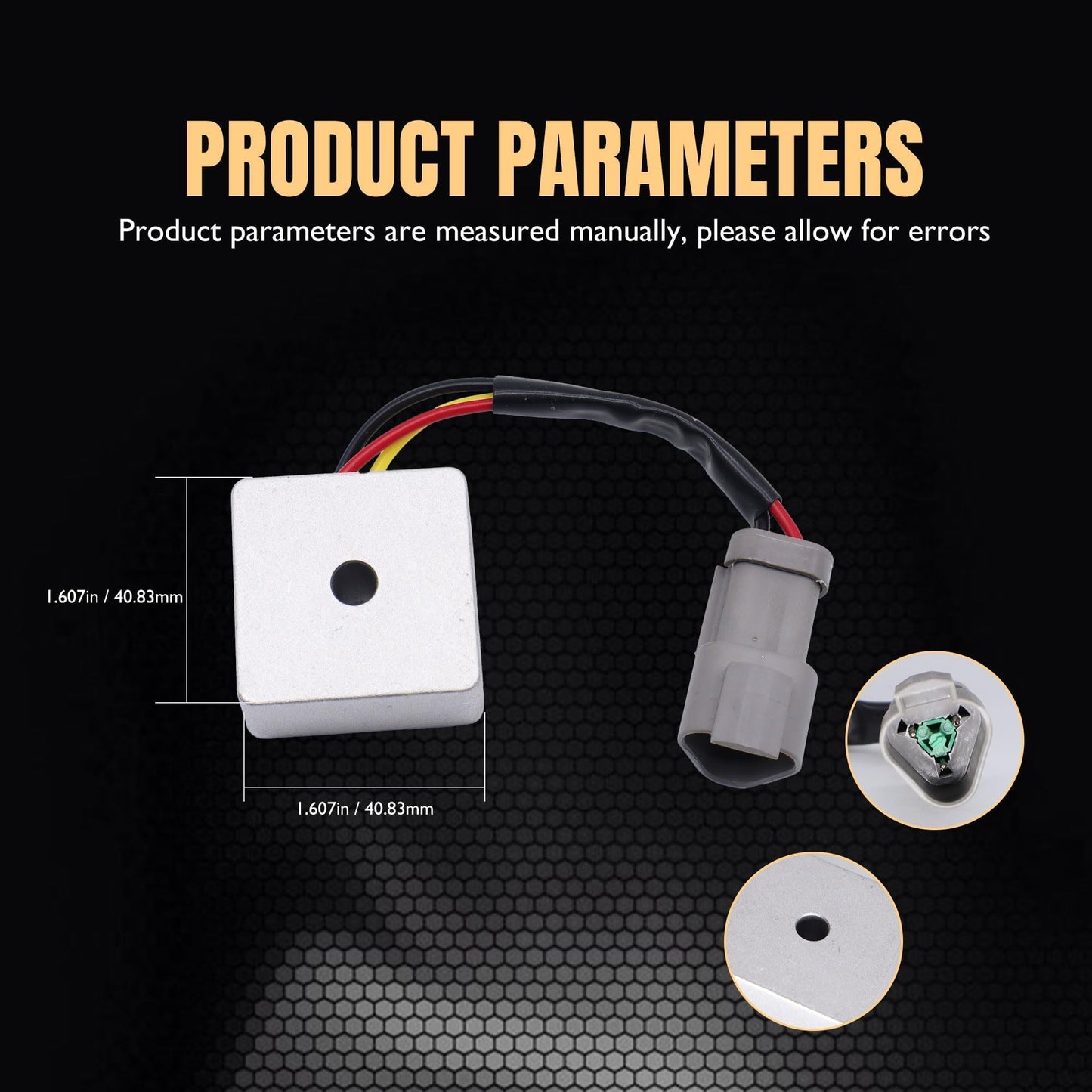 HiSport Club Car Voltage Regulator - Compatible with 2004-up Club Car Precedent 2018-up Tempo 4-Cycle Gas Golf Cart Replaces 102803301 102515901