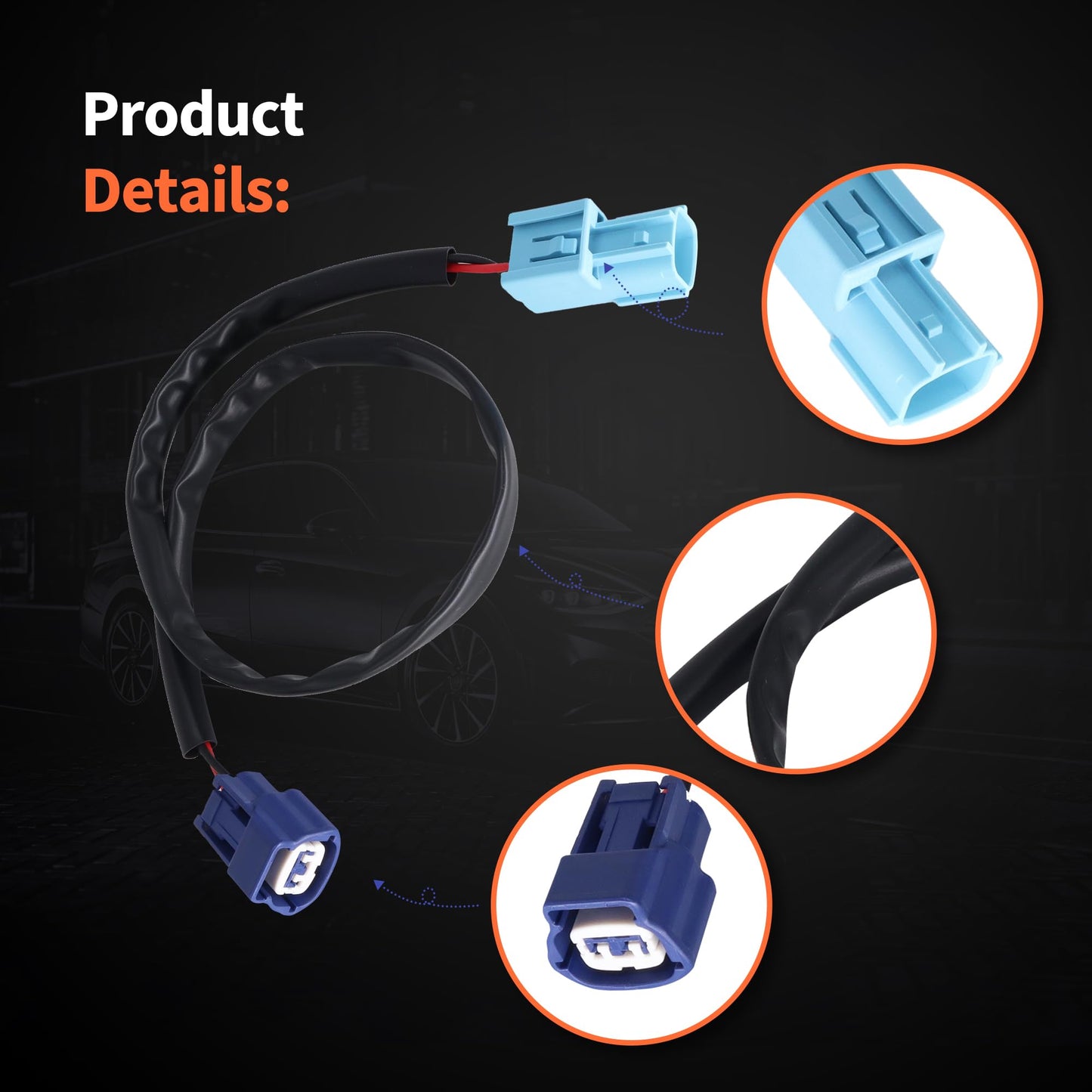 HiSport Knock Sensor Wiring Harness Replacement for Infiniti FX35 2003-2008,M35 2006-2008,G35 2003-2007 Compatible with Nissan 350Z 3.5L 2003-2006 Replace 139981 Solves Trouble Code P0327