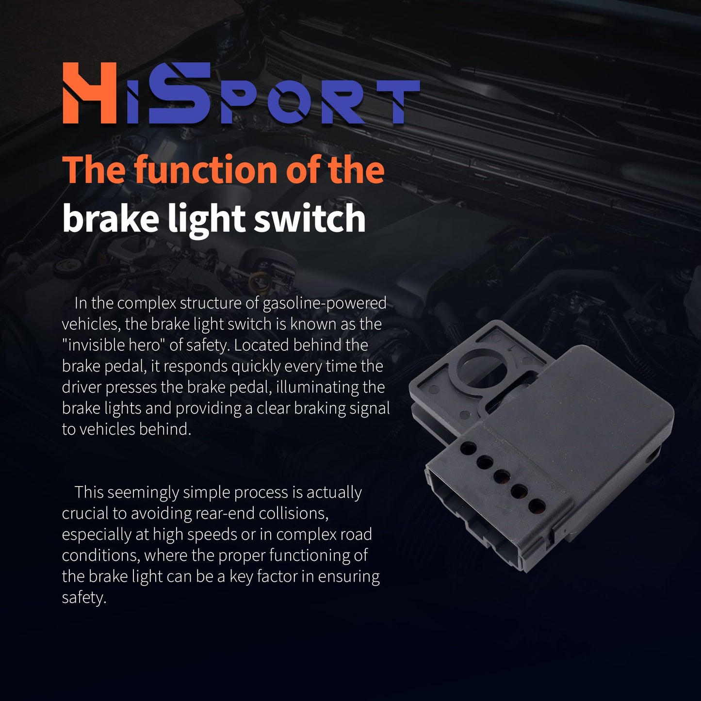 HiSport Brake Light Switch F87Z13480AA SLS247 Compatible with Ford Crown Victoria F-150 F-250 F-350 & Lincoln Blackwood Navigator Town Car & Mercury Grand Marquis Mountaineer