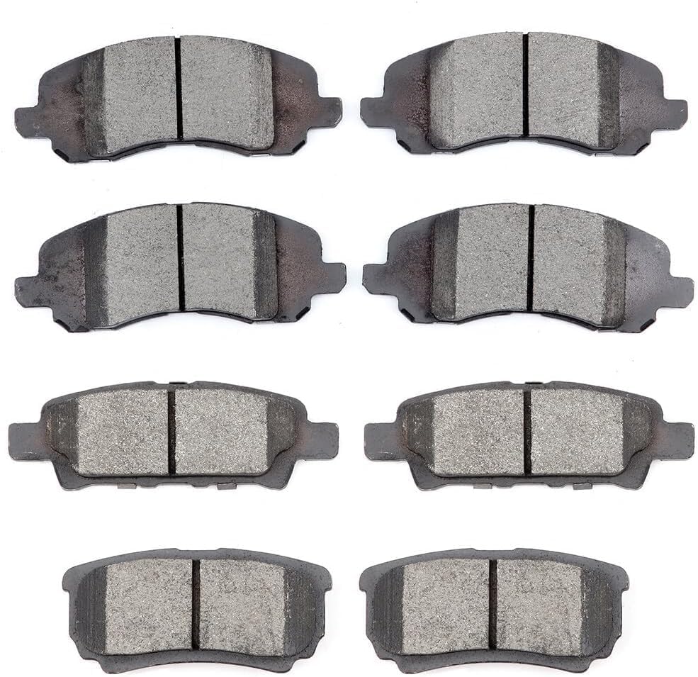 HiSport Front Rear Brake Pads Compatible with Sebring 2008-2014, Dodge Avenger 2007-2012, Dodge Caliber 2007-2017