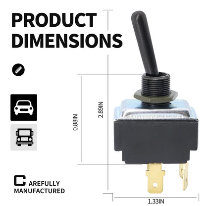 HiSport 16-06657 Light & Marker Toggle Switch - Compatible with Peterbilt 330 357 359 377 378 379 387 - Replace 577.75611 1606657 8956K996
