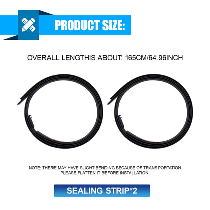 HiSport Roof Weatherstripping Seal 75552-0C060 Roof Drip Molding Weatherstrip 1 Pair - Compatible with 2007-2021 Toyota Tundra Crewmax 4 Doors - Rubber Roof Weather Strip Replace 75551-0C060