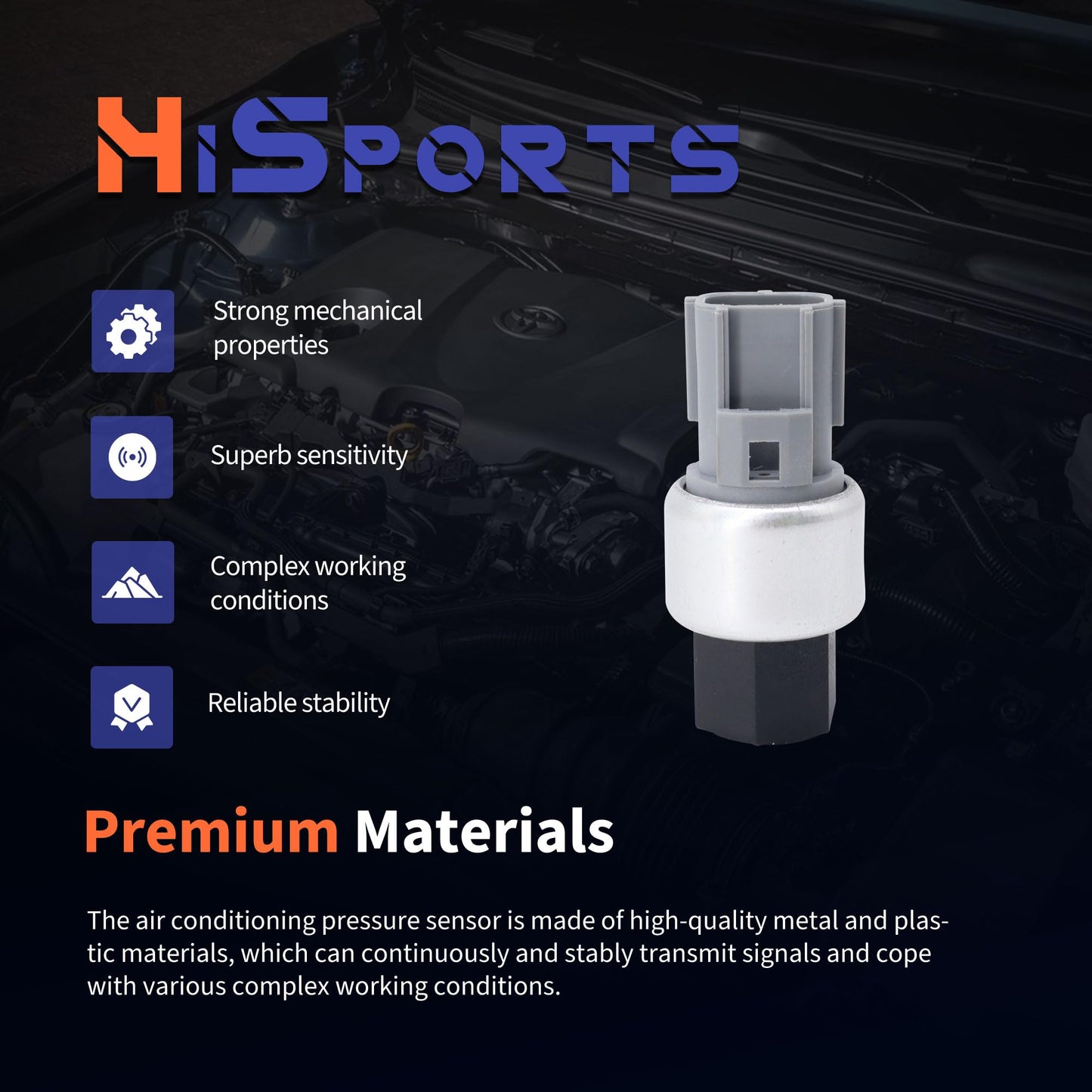 HiSport A/C Clutch Cycle Switch - Compatible with Dodge B1500 Dakota Neon Ramcharger Jeep Cherokee Grand Cherokee Chrysler Pt Cruiser Replaces SW 11097C