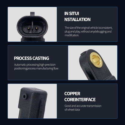 HiSport XR822753 ABS Wheel Speed Sensor Compatible with Jaguar S-Type 2003-2008, Super V8 2005-2009, Vanden plas, XJ8, XJR 2004-2009, XK 2007-2009, XK8 2003-2006, XKR 2003-2009 Replace ALS524