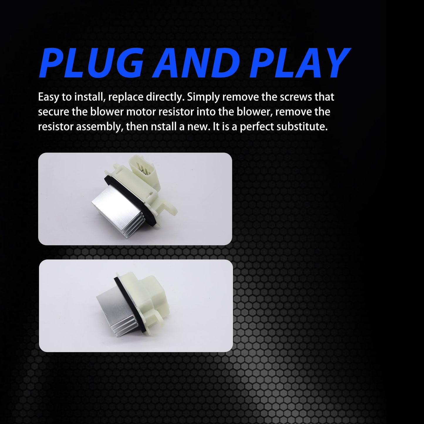 HiSport HVAC Blower Motor Control Module Resistor YH-1829 BL3Z-19E624-A Compatible with Ford F150 2009-2014, Expedition 2009-2014, Replacement for Lincoln Navigator 2009-2017 Auto Temp Control