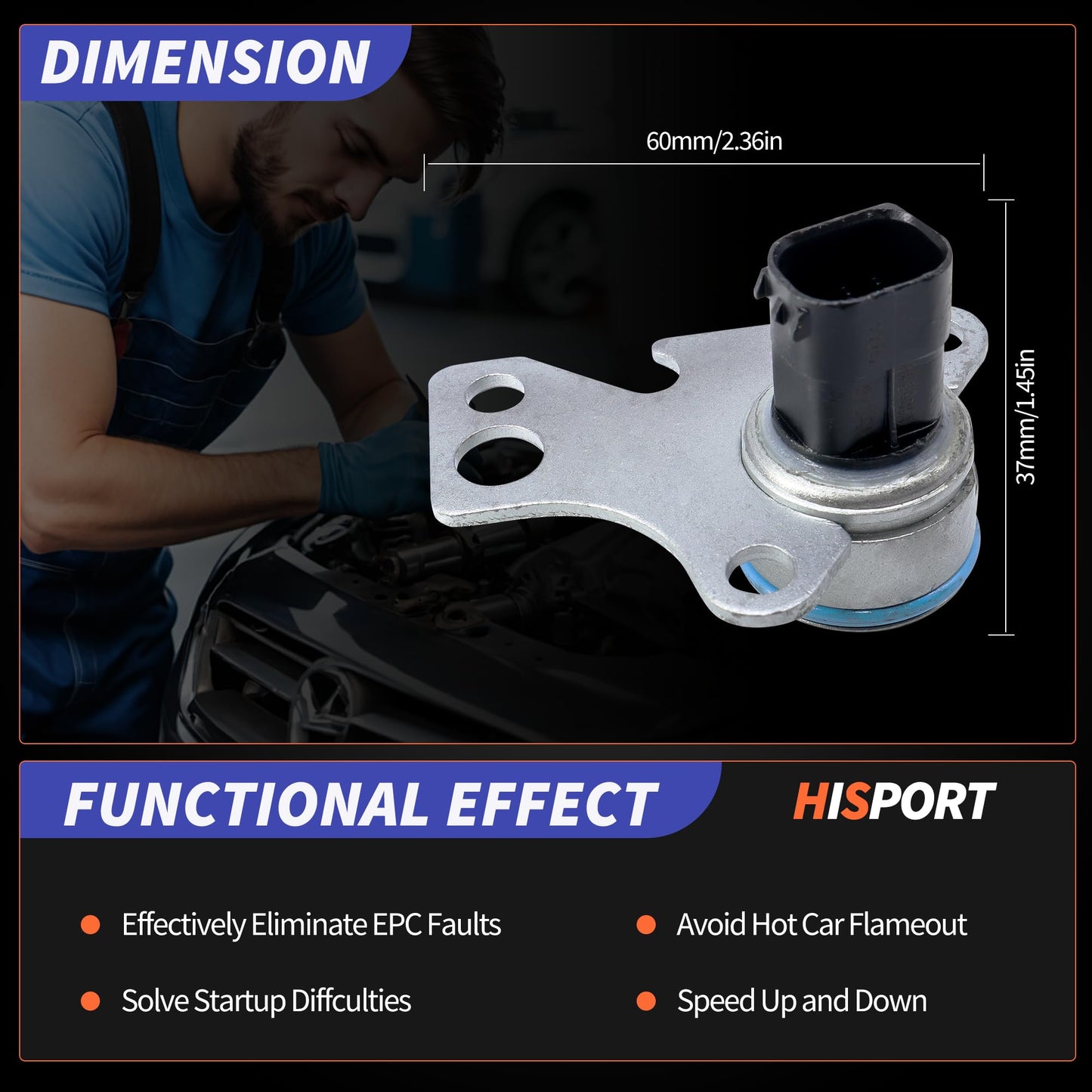 HiSport Transmission Pressure Transducer Sensor 926-442 - Compatible with Chrysler Pacifica Sebring Town & Country Dodge Avenger Grand Caravan Journey Ram ProMaster 1500 2500 3500 2007-2021
