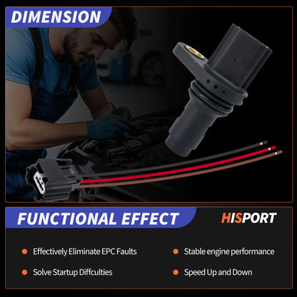 HiSport Engine Crankshaft Position Sensor Kit - Compatible with Infiniti Nissan Renault Replaces PC786 180-0537 23731-1VA0A