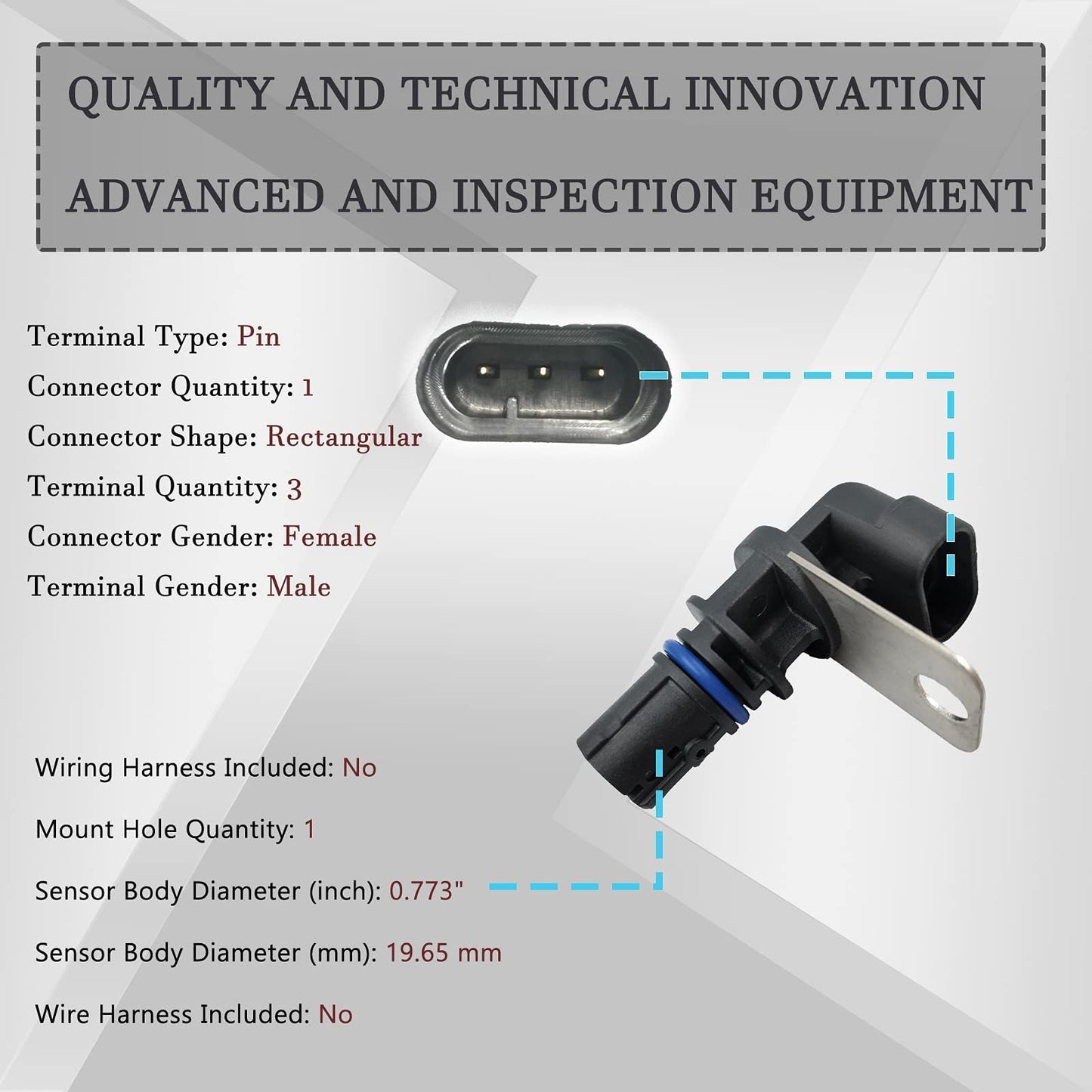 HiSport 56041479AC Crankshaft Position Sensor Compatible with Dodge Dakota Durango Nitro Ram 1500 Pickup, Jeep Commander Grand Cherokee Liberty, Mitsubishi Raider, Ram 1500 Dakota Replace 56041479AD