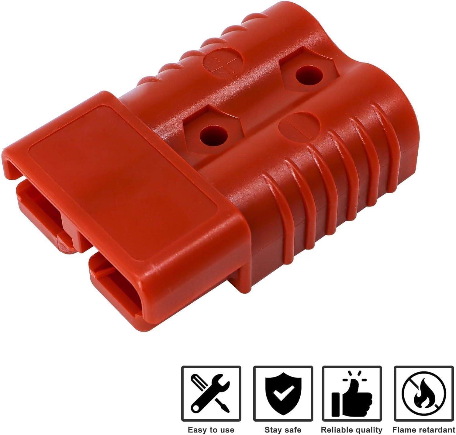 HISports 175A Anderson Stecker,Batterie Stecker,Batterie Anschluss Schnellanschluss Stecker Für Klimaanlagen, Wohnmobile, Wohnwagen, Boote,Gabelstapleranhänger,2 Stück Rot