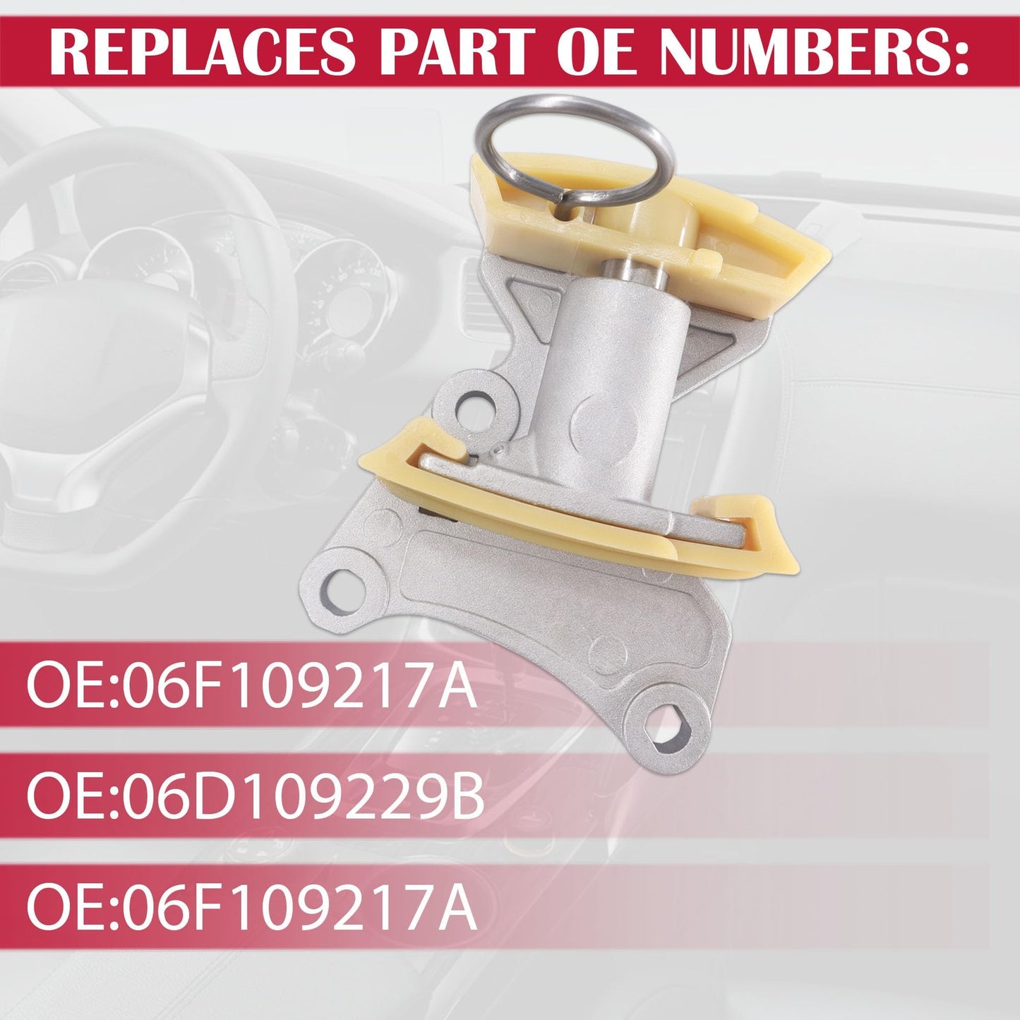 HiSport 06F109217A Timing Chain Tensioner Compatible with Audi A3 2006-2008, A4 2005-2009, TT 2008-2009, Volkswagen EOS 2007-2009, Golf 2012-2013, GTI 2006-2008, Jetta 2006-2008, Passat 2006-2008