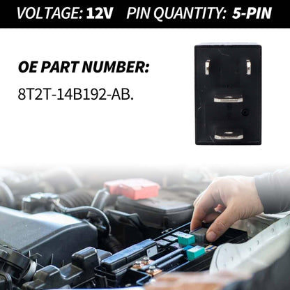 HiSport Relay 8T2T-14B192-AB 12VDC 4 Pins Plug-in Automotive Relay Compatible with Ford, 2PCS